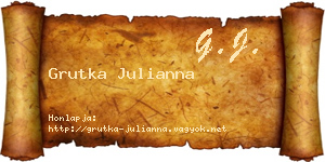 Grutka Julianna névjegykártya